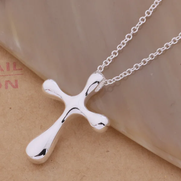 

An280 Hot 925 Sterling Silver Necklace 925 Silver Fashion Jewelry Pendant Rounded Cross /gmsapdza Areajila
