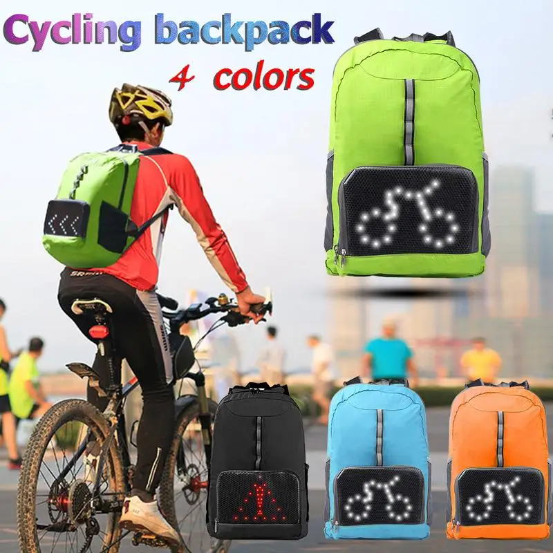 

Outdoor Safe Riding Wireless Remote Control Warning Light Backpack Wireless Turn Signal Light Backpack Cycling Backpack