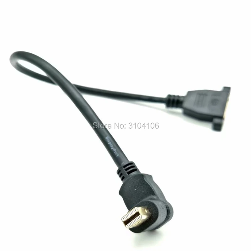 DP женский мини Мужской кабель DisplayPort удлинитель для MAC видео 90 градусов угловой