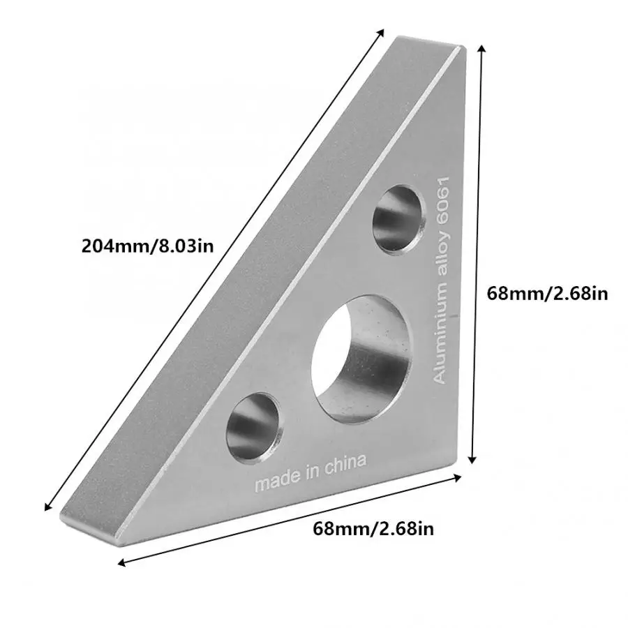 Треугольная линейка плотник из алюминиевого сплава под прямым углом линейка DIY Деревообработка треугольная линейка измерительный инструмент Ferramentas