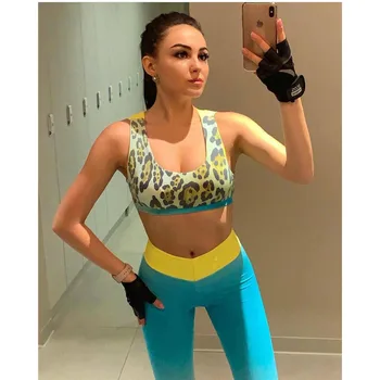 

Sexy Summer Leopard Women Set Vest Tube Corset Tops+Pencil Pants 2pcs Sets Women Fitness Tracksuit Suits