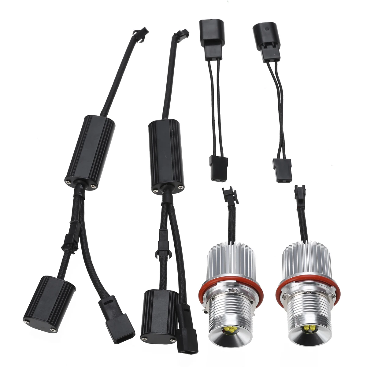 

2pcs/set 40W LED Angel Eyes Marker Light Bulb with Wiring Harness Error Free For BMW E39 E60 E83 E53