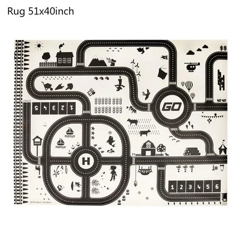 Детский игровой коврик MINOCOOL 51x40 дюймов детские коврики городской автомобиль
