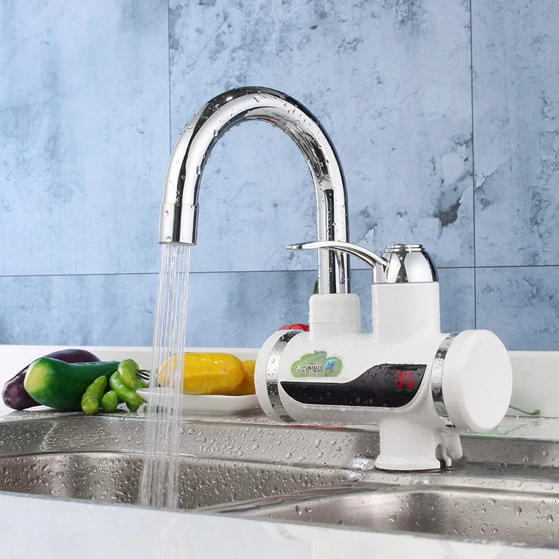 

Xueqin Instant Water Heater LED Digital Kitchen Faucet Tap Mixer Tap Bathroom Hot Water Crane Faucets Electric Tap AU Plug