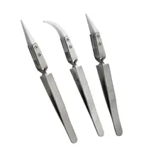 Антистатические обратные керамические Tweezers электронная сигарета термостойкие проводящие изогнутые прямые пинцеты