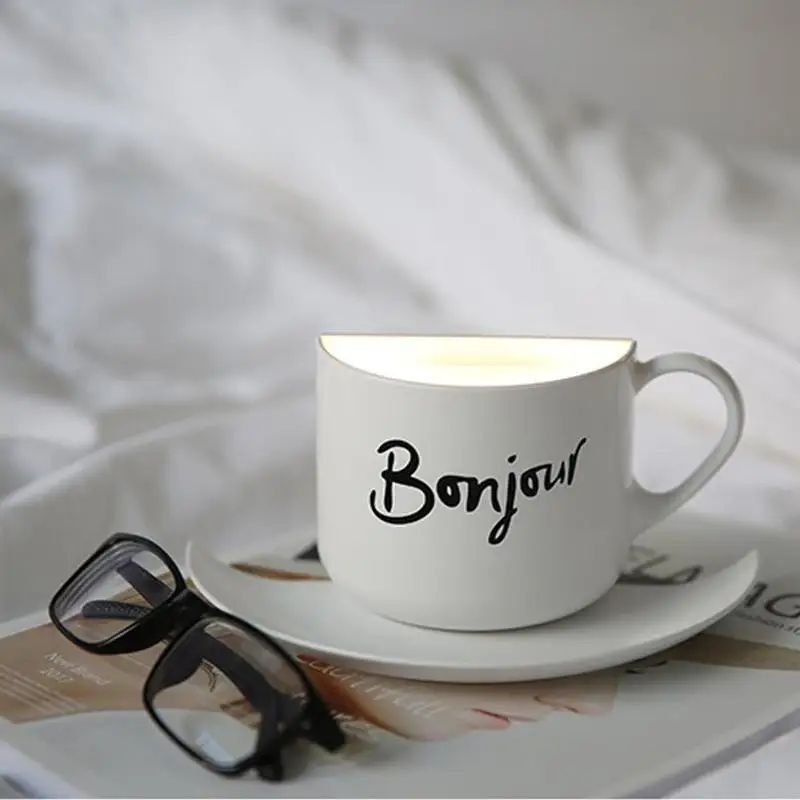 Чашка кофе кружка Led Usb зарядка сенсор светильник Настенный прикроватный гостиная ночник домашний декор