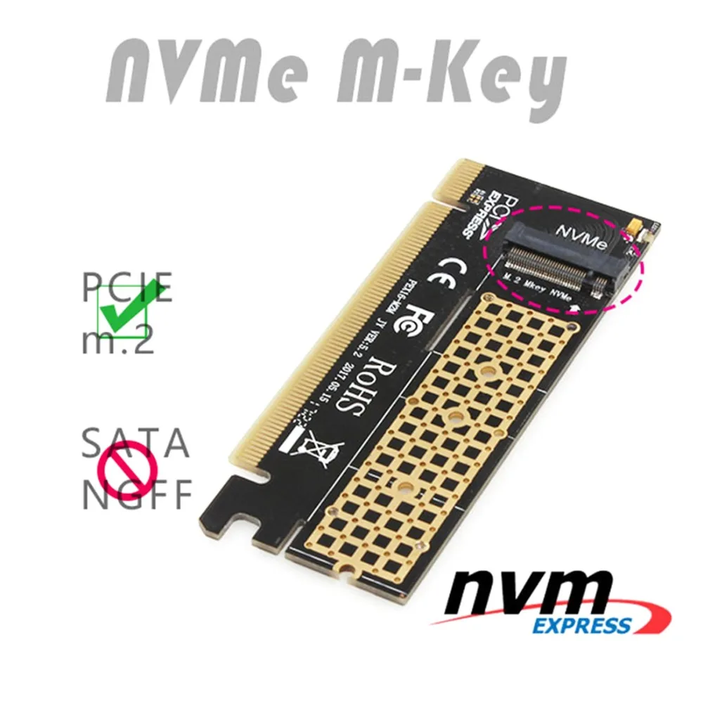 JEYI Swift X16 M.2 для NGFF NVMe SSD PCIE 3 0 слот адаптер M ключевой интерфейс Поддержка PCI Express 2280