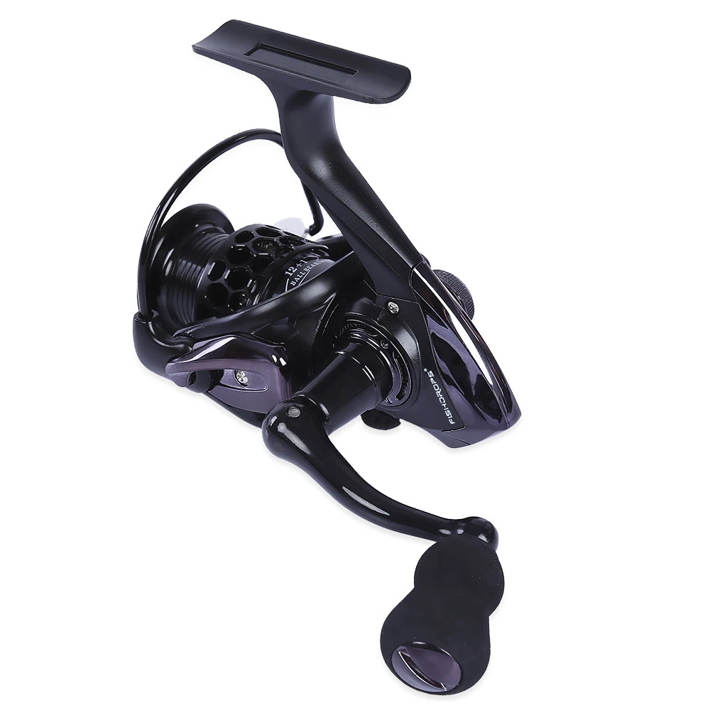 FISHDROPS полностью Металлическая рыболовная спиннинговая катушка со складной ручкой