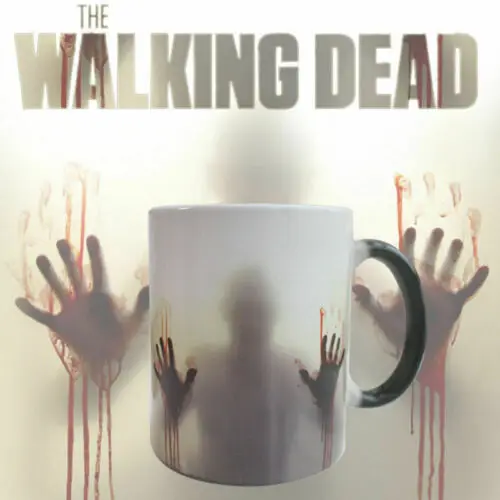 La tasse de café de Walking Dead Zombies Ceramics sensible à la chaleur