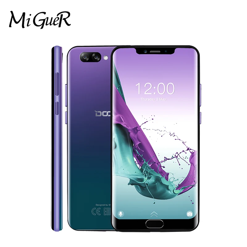 DOOGEE Y7 плюс 6 18 &quot дюймовый Android 8 1 MTK6757 Octa Core 2 5 GHz смартфон ГБ + 64 GB 5080 mAh 16.0MP 8.0MP