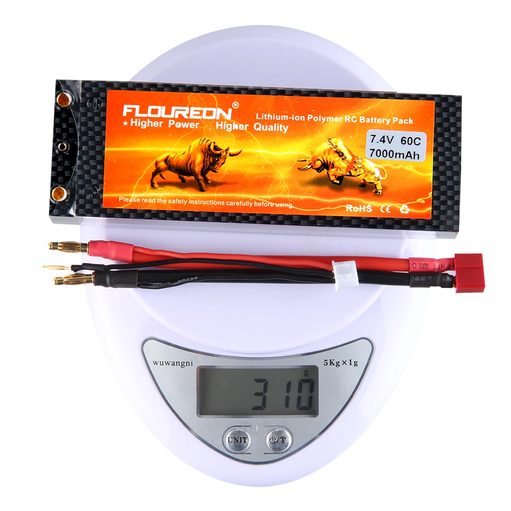 2 S 7 4 V 7000 mAh 60C литий полимерная заряжаемая батарея (разъем типа deans) для