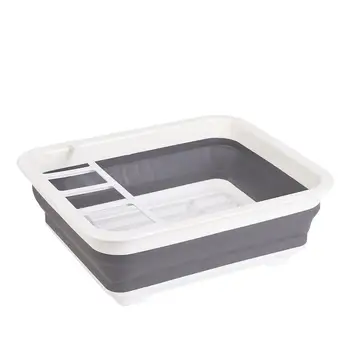 

Dish Rack Tableware Racks Portable Bowl Shelf TPR Bowl Shelf Sink Design Drying Storage Draining Holder Dish Rack Kitchen Gadget