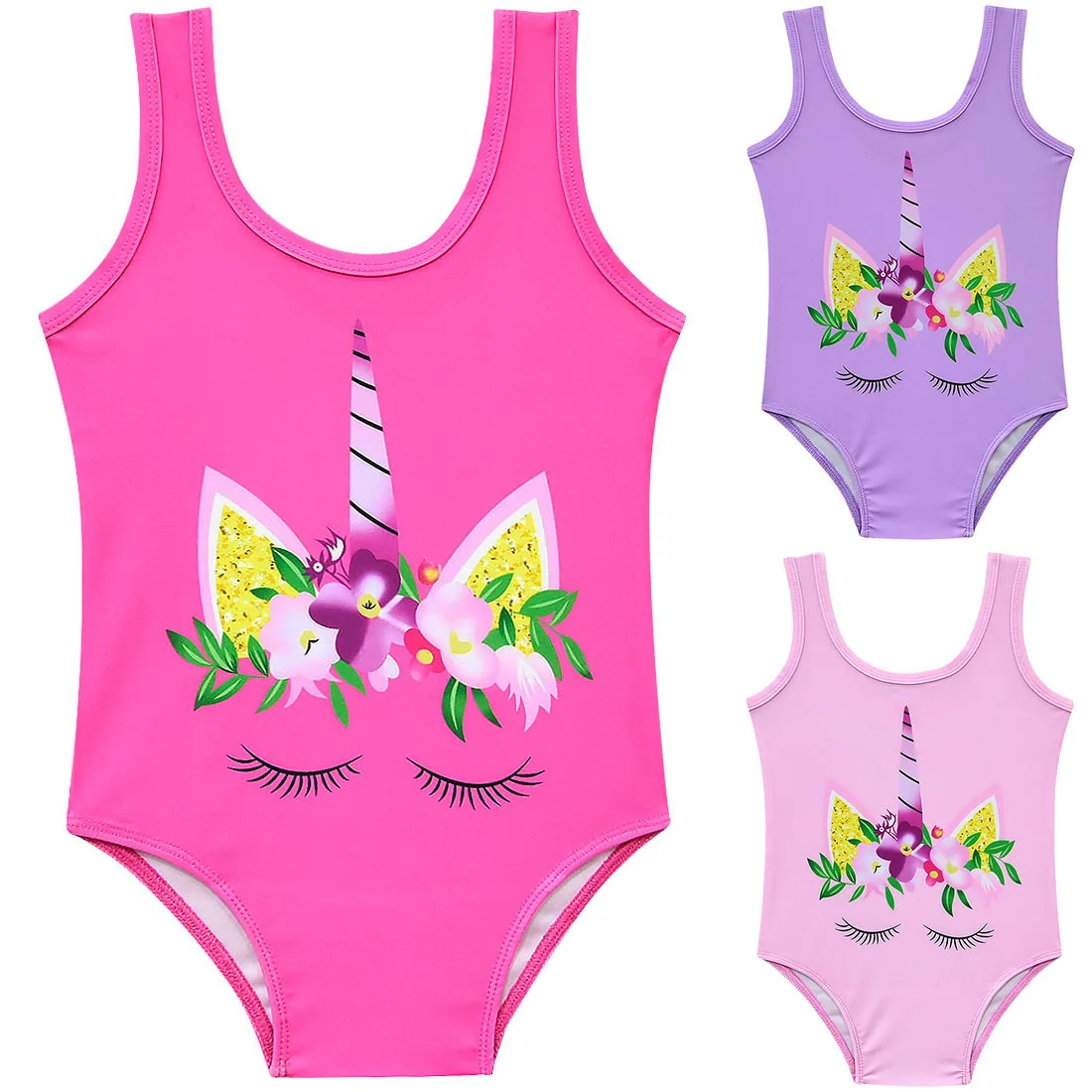 2019 New Summer Robe Fille Unicorn Girls Beach Style Dress Smallana Bikini One Piece Costumi Da Bagno Bambini Bambini Ragazza Costumi Da Bagno Biquini