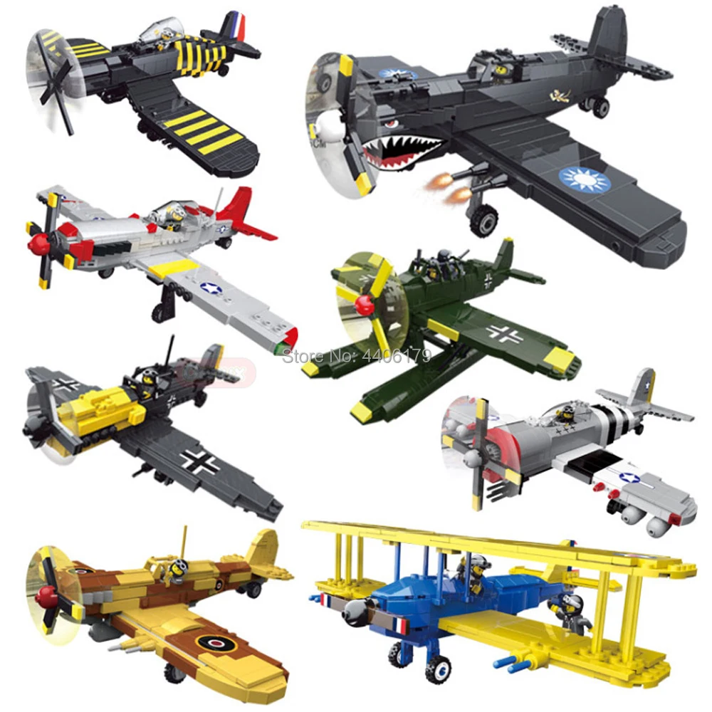 

hot LegoINGlys military WW2 German Air Force army Lightning assault war fighter MOC Building Blocks model bricks toys for gift