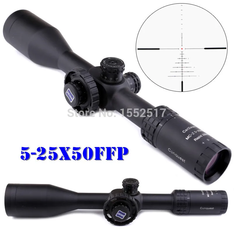 

Tactical 5-25X50 FFP Optics Riflescope Side Parallax Tactical Hunting Scopes Rifle Scope Mounts For Airsoft Sniper Rifle