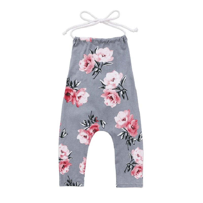 

2019 Newborn Toddler Baby Kid Girls Flower Halter Lace Up Rompers Summer Clothes Sleeveless Romper Ropa Bebe Girl Carters Outfit