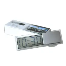 Mini Digital Car Electronic Clock Mini Durable Electronic Watch Transparent LCD Display Digital With Sucker Universal