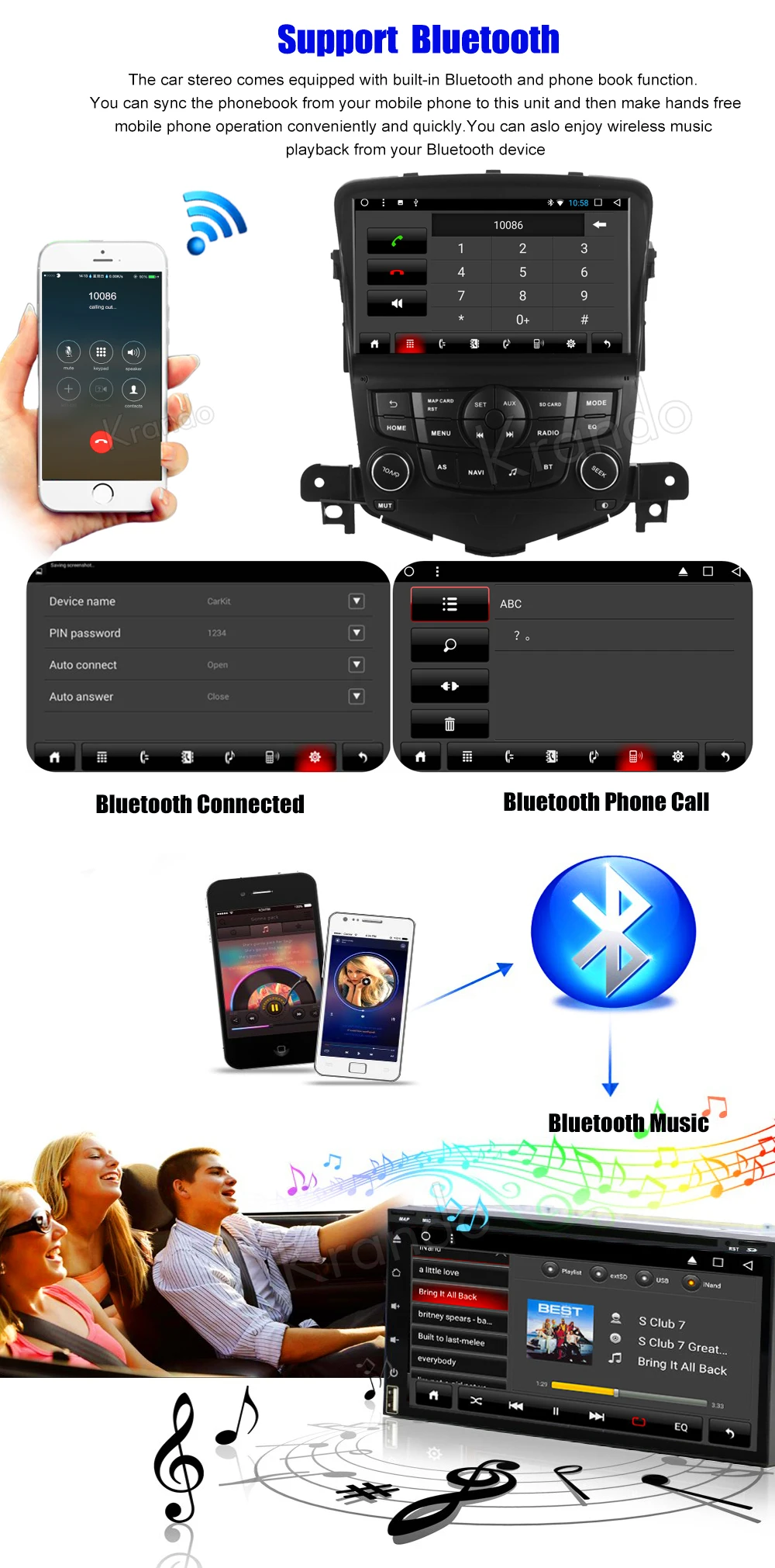 Автомобильный мультимедийный плеер Krando Full touch Android 8 1 дюймов для CHEVROLET CRUZE 2008 2012 с GPS