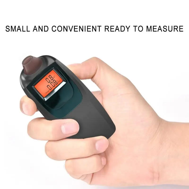 المحمولة فاحص نسبة الكحول في النفس سكران القيادة كاشف عالية الدقة Breathalizer مع شاشة الكريستال السائل