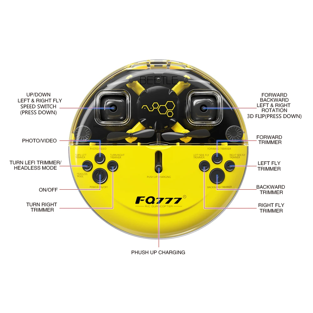 FQ777 FQ04 2.4GHz 4CH 6 Axis Gyro rc Airplane Remote Control Quadrocopter with Camera RC Quadcopter Selfie Mini Pocket Drone