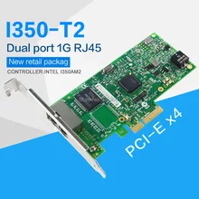 FANMI I350-T2 PCI-E 4X сервер двойной RJ45 порт Gigabit Ethernet LAN Intel i350AM2 1G сетевая карта