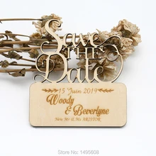 Пользовательские сохранить даты магниты, деревянная плашка сохранить дату магниты, свадебные приглашения, из дерева в деревенском стиле сувениры, свадебные подарки для гостей