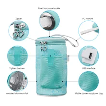New Baby Nursing Bottle Bag Milk Water Warmer Insulated for Travel Stroller Feeding Bottle Tote Bag Bag Heat Freshness Preserved