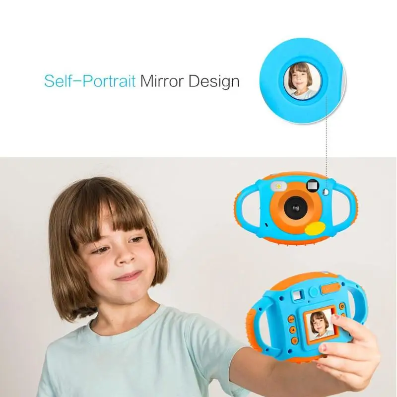 

Mini Digital Photo Camera Cartoon 1.77inch LCD Camera 5MP 720P Digital Kids Funny Automatic Photo Frame Camcorder with Hang Rope