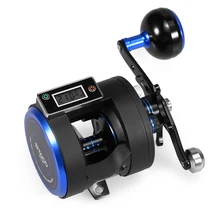 Рыболовная катушка 17+ 1BB 5,6: 1 троллинг катушка влево/вправо односторонняя муфта приманка Рыболовная катушка с цифровым дисплеем Pesca линейный счетчик