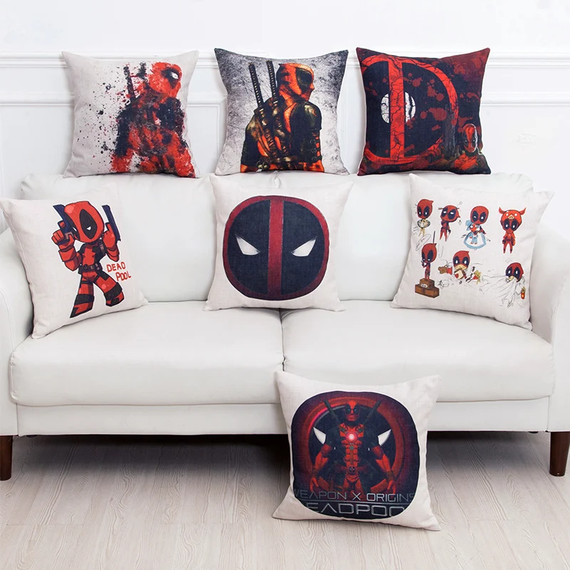 

Pillow Case The Movie Deadpool Wade Winston Wilson Sofa Throw Pillowcase Home Decor Cover Cushion Cover New Without Fillings
