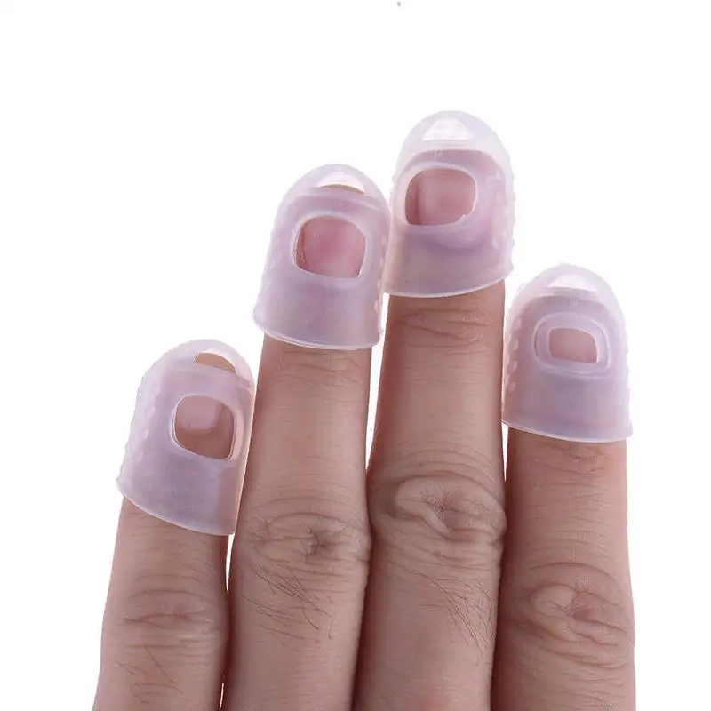 

12PCS Guitar Press Strings Anti-Fistula Finger Cap Ukulele Non-slip Plucking Silicone Thumb Cover Accept Wholesale