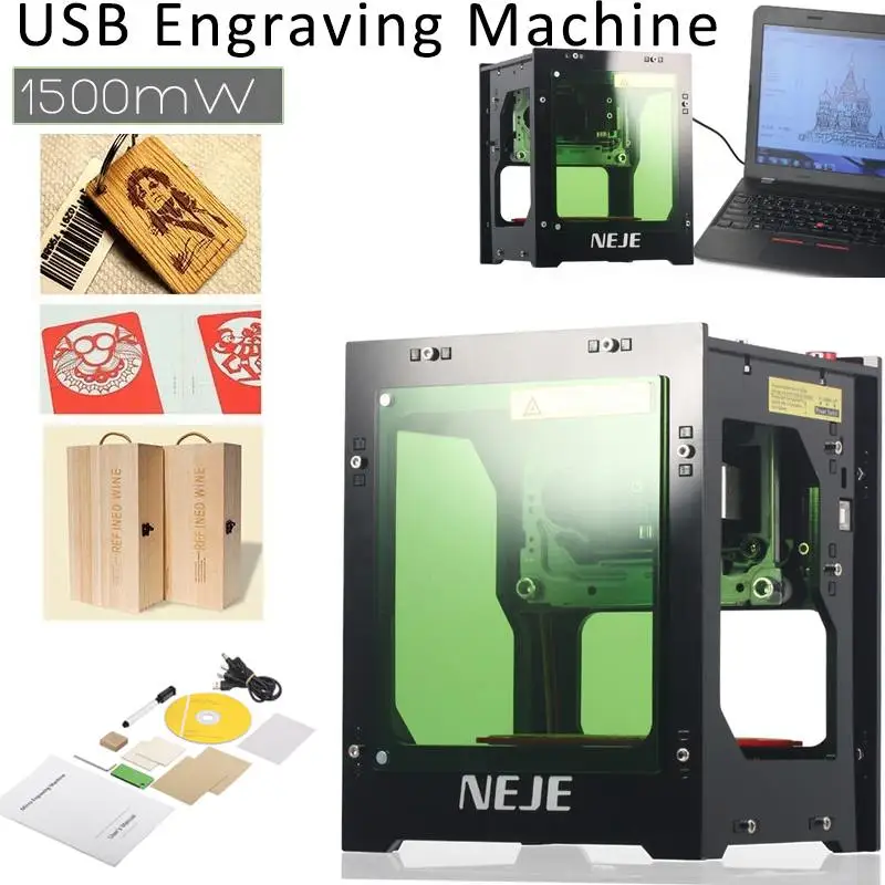 

1500mW Bluetooth USB Desktop CNC Laser Engraving Machine FOR WIN for Mac OS System Carving Machine DIY Logo Mark Printer Cutter