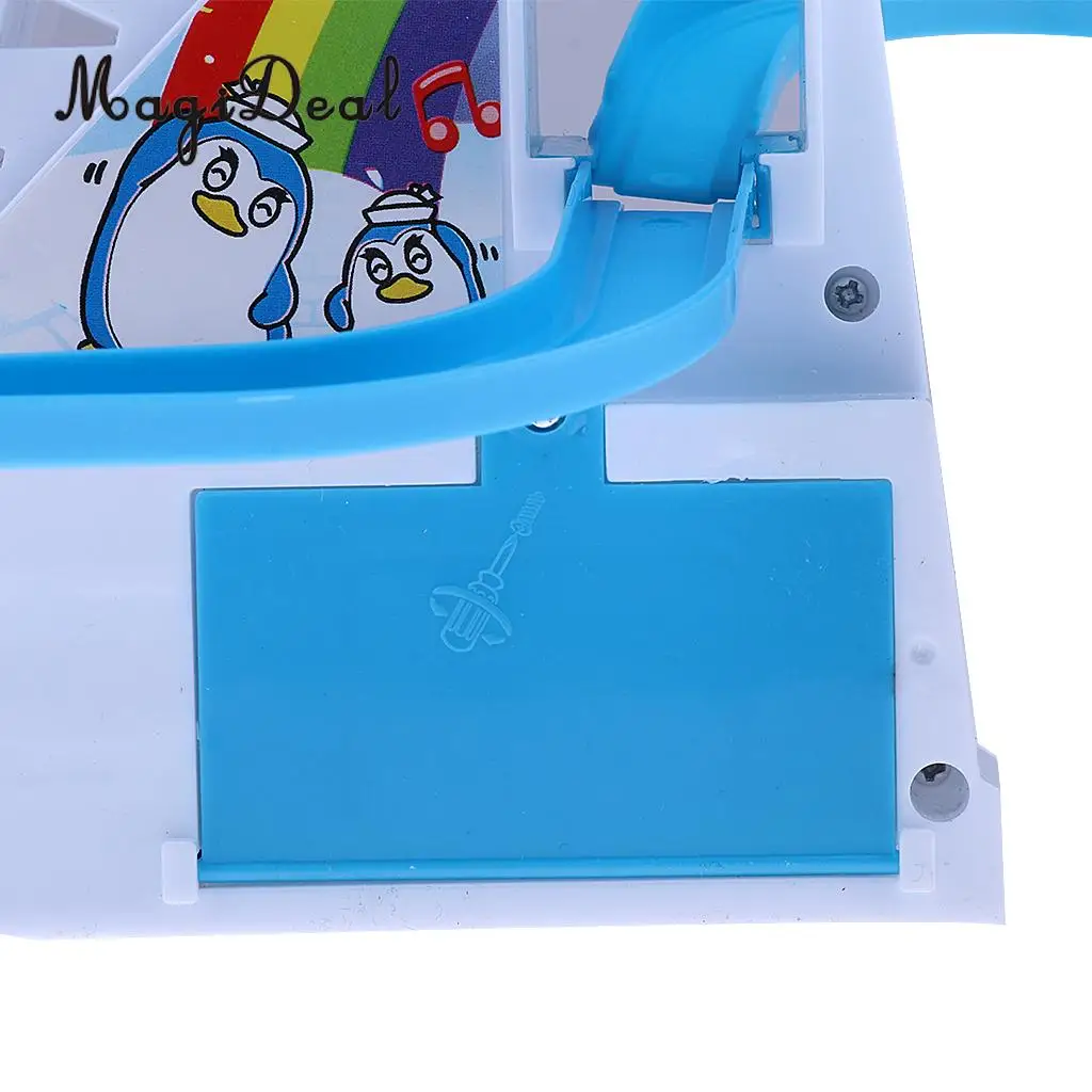 Игривый развивающий Пингвин горка гоночный набор улучшенная версия Playset с мигающими огнями Музыка электрический подъем лестницы трек игрушки