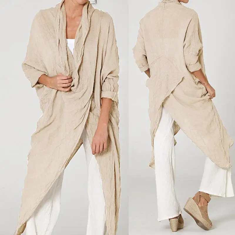 Celmia خمر المرأة عارضة طويلة بلوزة 2019 الصيف التستر قمم غير المتكافئة تونك قميص فضفاض Blusas Chemiser Femininas S-5XL