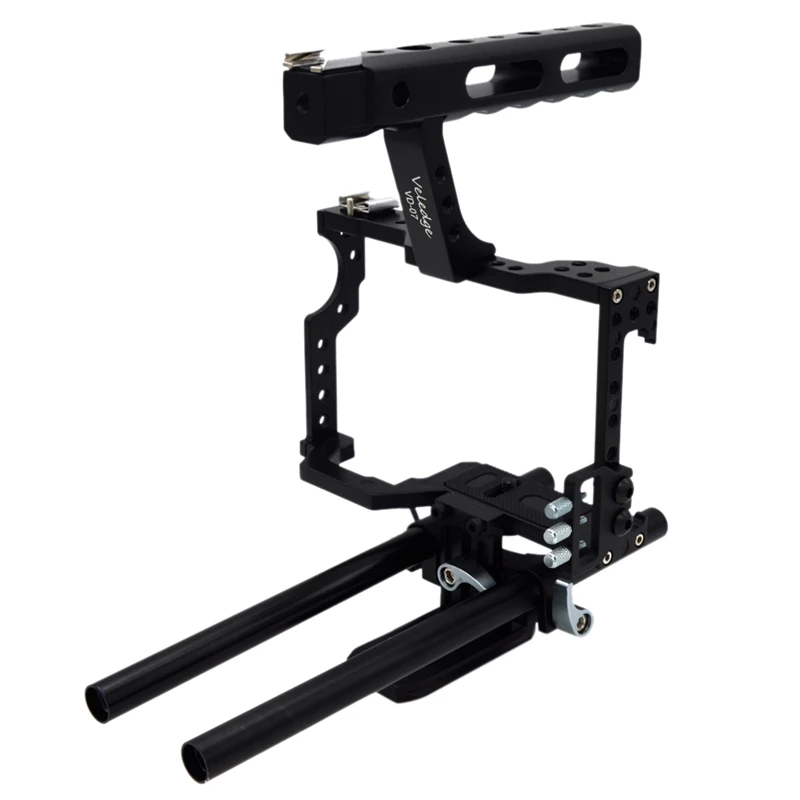 

Veledge Vd-07 Rod Rig Dslr Camera Video Cage Kit Stabilizer For Sony Gh4 A7S A7 A7R A7Rii A7Sii Camera Accessories Durable