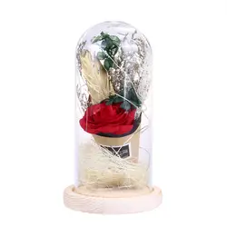 Светодиодный фонарь сверкающий светящийся искусственный Сохраненная роза Романтический декоративный цветок свадебный подарок на День