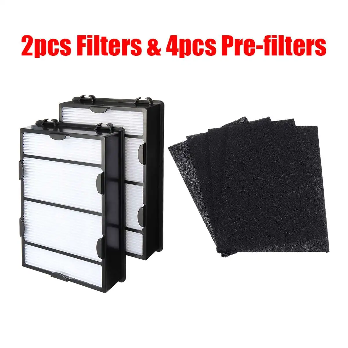 

Air Vacuum Clean Replacement Part Washable Dust Hepa 2 Filter & 4 Carbon Pre-filters Cotton Element For Holmes HAPF600D-U2 Tru