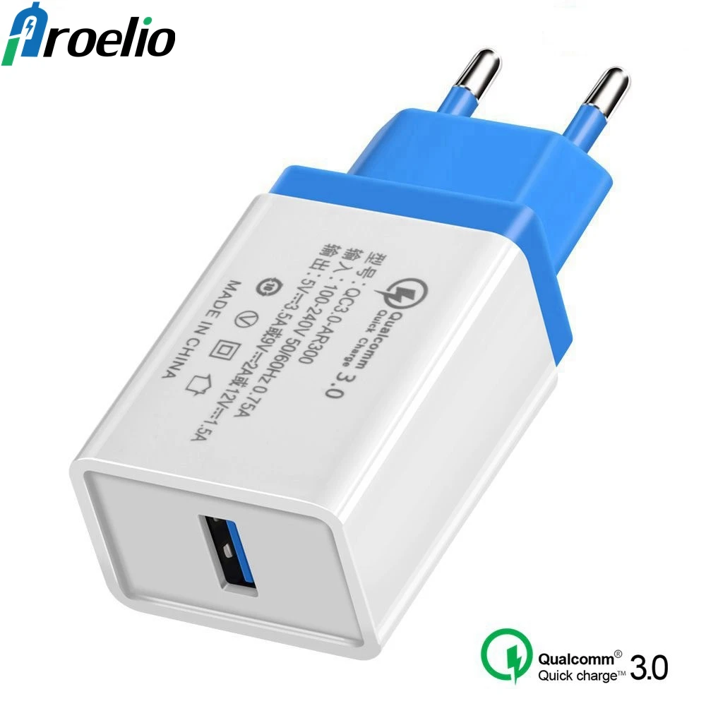 Proelio العالمي الاتحاد الأوروبي التوصيل USB شاحن آيفون XR XS X مهايئ شاحن الهاتف المحمول لسامسونج S9 S8 Xiaomi 8 Huawei الشحن