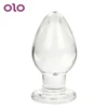 OLO Transparent Anal Plug Butt Plug Erotic Butt Stimulation Glass Sex Toys for Women Men Masturbation Prostate Massager 1
