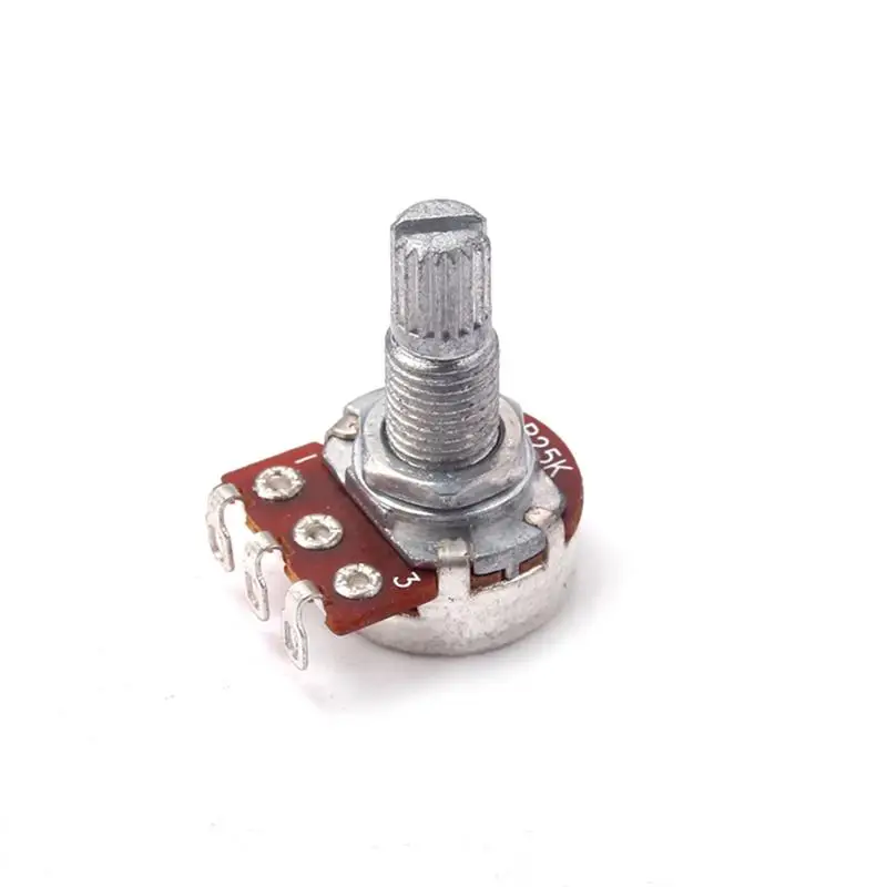 

B25K Mini Long Knurled Split Shaft Guitar Potentiometers Shaft Volume and Tone Controls