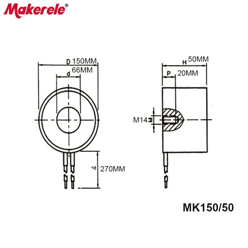 MK150/50 Magnes Холдинг Электрический магнит подъемный 300 кг/3000N соленоид присоска Электромагнит DC 6 в 12 В 24 в нестандартный на заказ