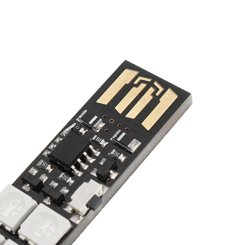 CLAITE 1 5 W 4Led 5050 RGB бусины миниатюрный кнопочный переключатель цветной USB LED свет