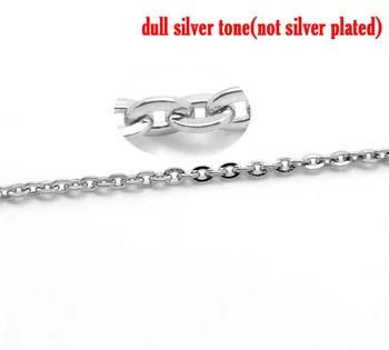 

DoreenBeads Silver Color Stainless Steel Link-Soldered Cable Chains Findings 2mmx1.5mm 10M per lot (B18054) yiwu