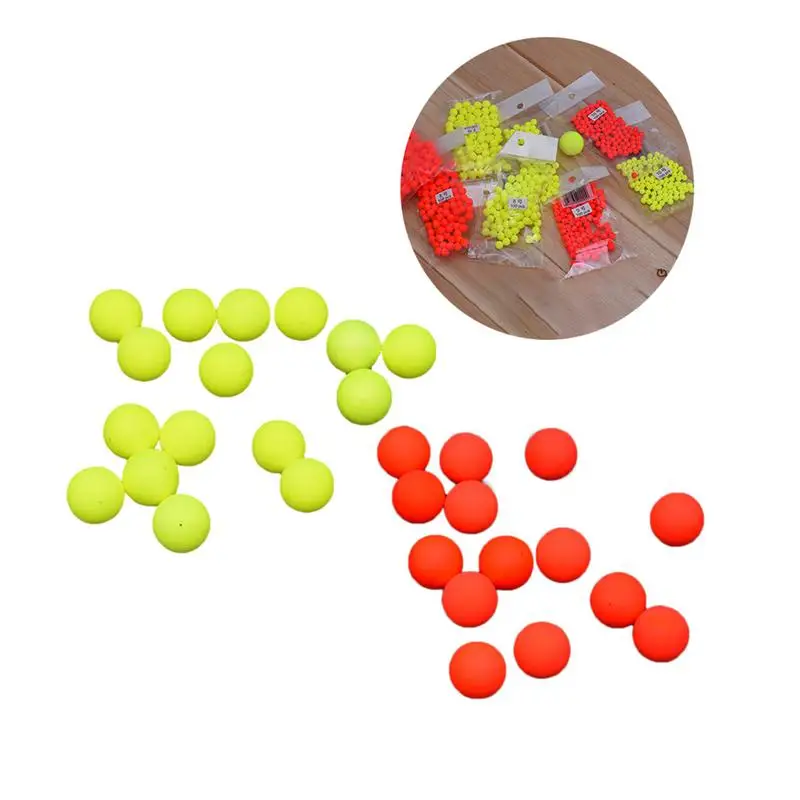 

100PCS Foam Floats Ball Beads Beans Fishing Float Bottom Rig Rigging Material Fishing Tackle Accessories Pick Size