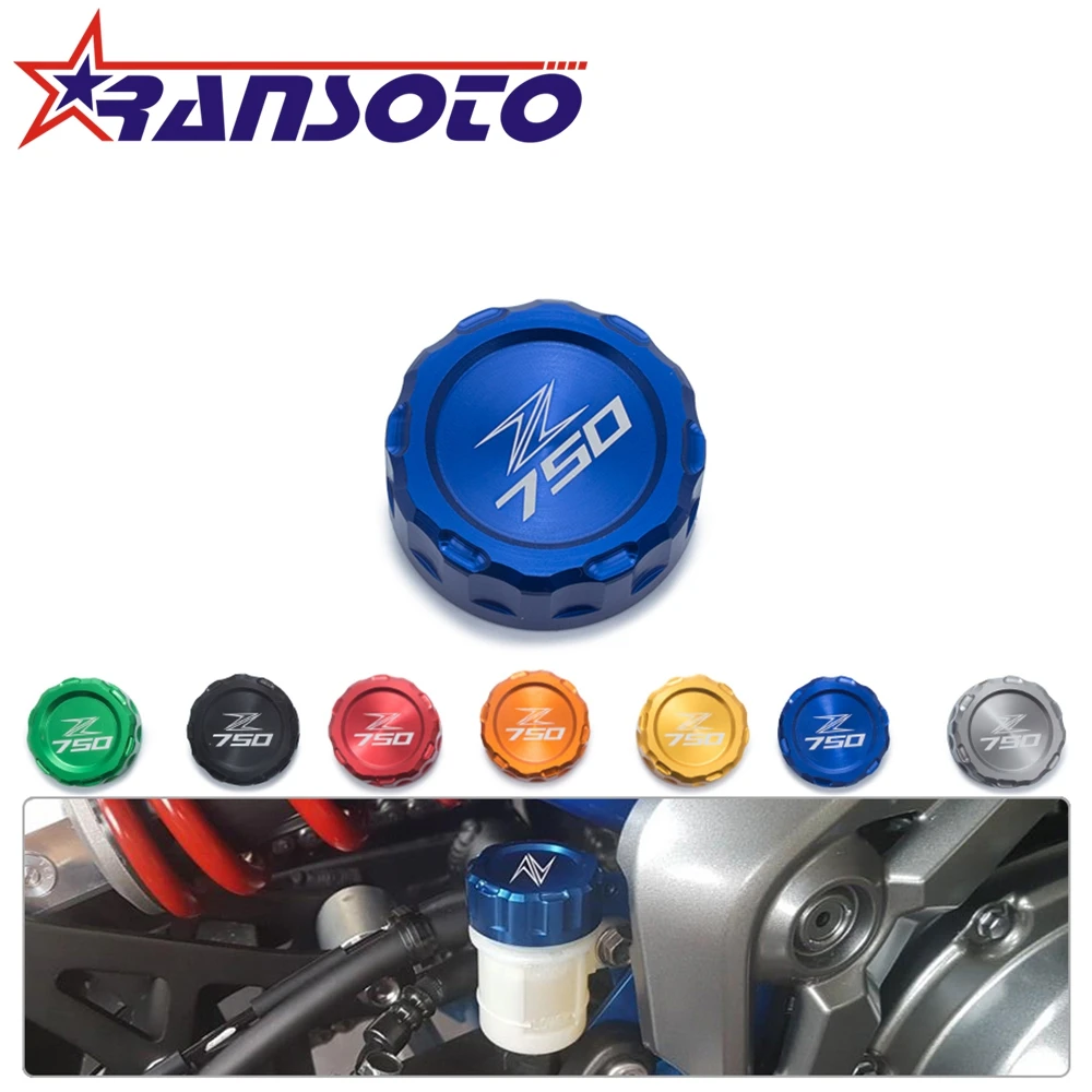 RANSOTO Hot Sale for KAWASAKI Z750 2010-2014 Motorcycle Accessories Rear Brake Fluid Reservoir Cap Oil with Logo | Автомобили и