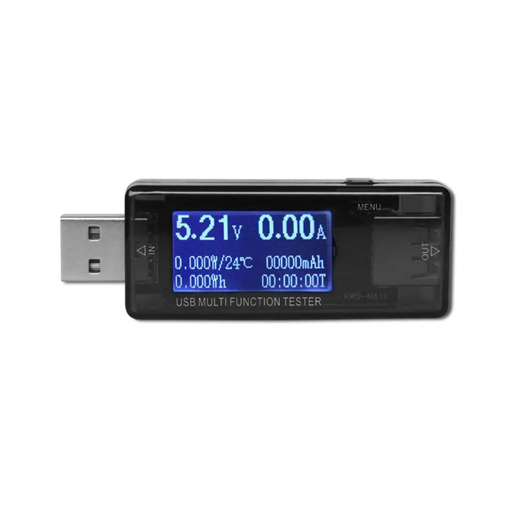 

1 mAh Yes 99999 Power 5A 0 Charger Display Mini Digital Voltage Current Flow 0A Discharge Current LCD USB Voltage Tester