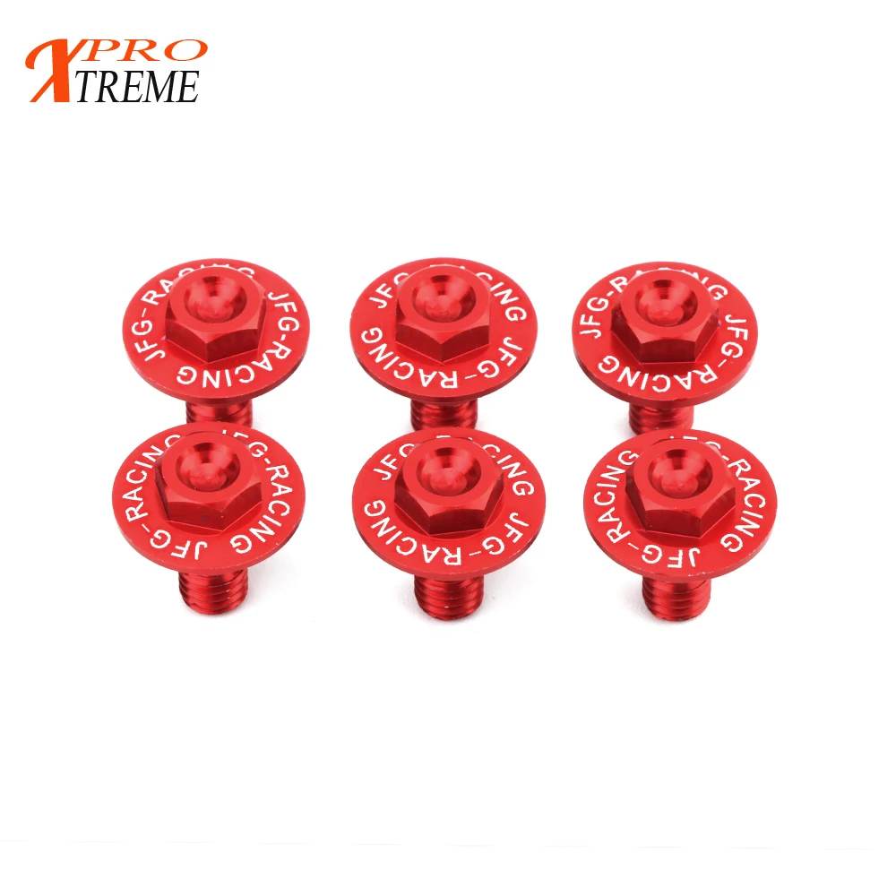 

CNC Aluminum 6PCS Front Fork Guard Bolt Screws For HONDA CR125R CR250R 97-07 CRF250R CRF250X 04-17 CRF450R CRF450RX 2018 CRF450X