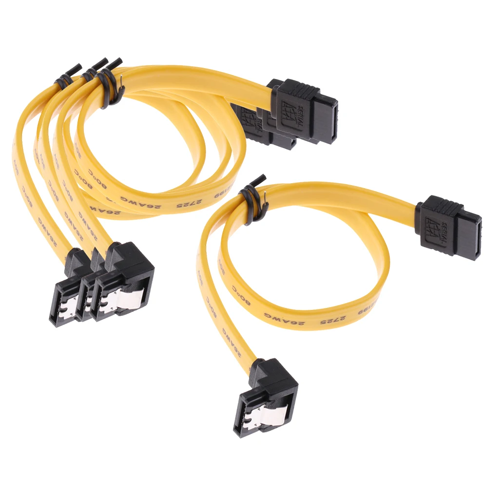 4x SATA III кабель передачи данных 6 0 Гбит/с защелкой 11 8 ''/30 см 90 градусов |