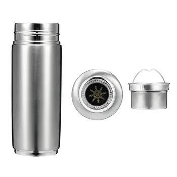 

400ml Stainless Steel Quantum Alkaline Filtered Water Cup Balance Bio Energy Nanos Ionizer Flask Bottle Electrolytic Energy Cup