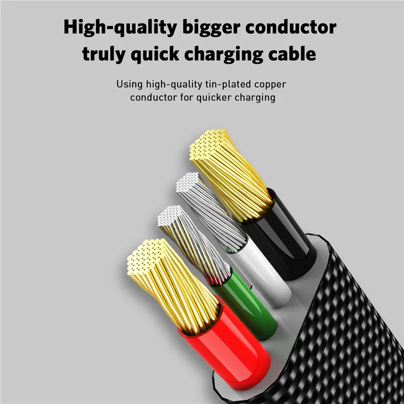 USLION Micro USB кабель для быстрой зарядки передачи и синхронизации данных Зарядное